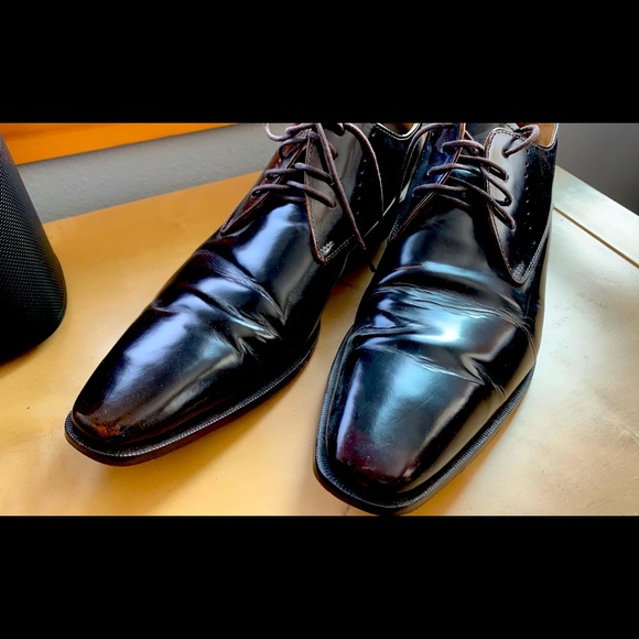 Nice leather dark brown dress shoes Men 9 main image 6